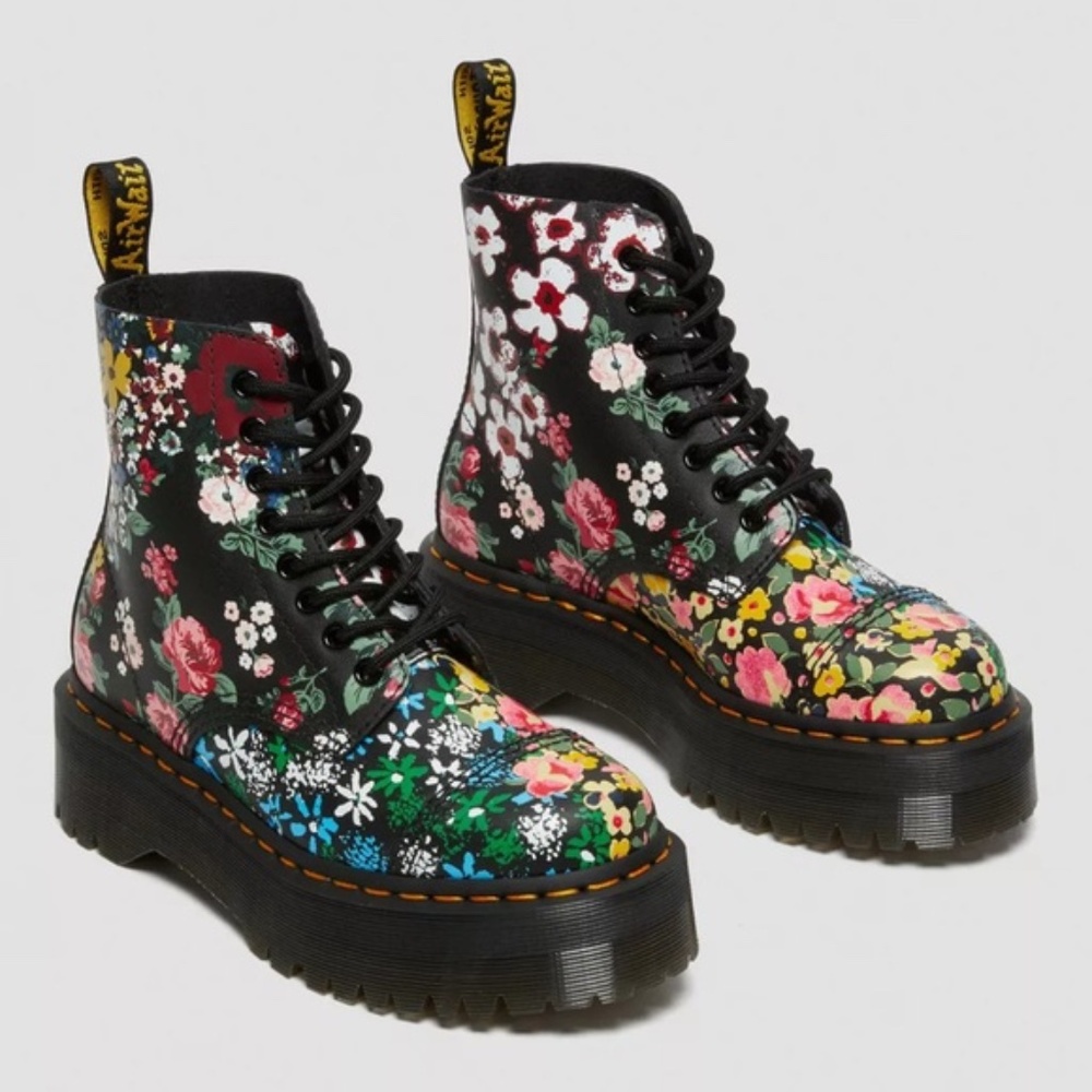 Dr Martin Sinclaire floral platform boots